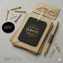 Logotipo personalizado y código QR rectángulo hori