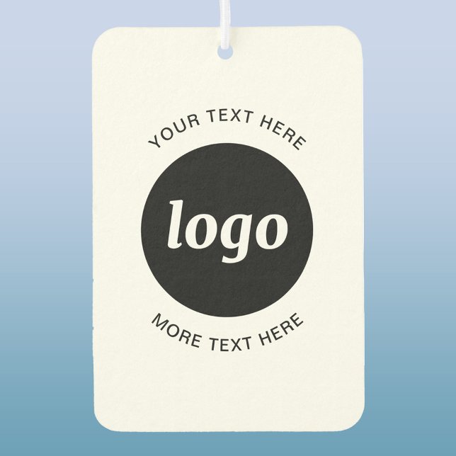 Ambientador Logotipo simple y promoción de negocios de texto (Simple logo with custom text business promotional air freshener)