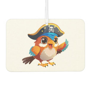 Ambientador Loro pirata de dibujos animados lindo