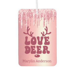 AMBIENTADOR LOVE DEER VALENTINES PERSONALIZADO DRIP PURPURINA