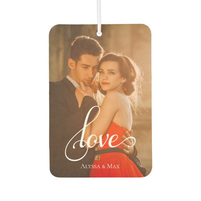 Ambientador LOVE Personalizado Photo Portrait Car (Anverso)
