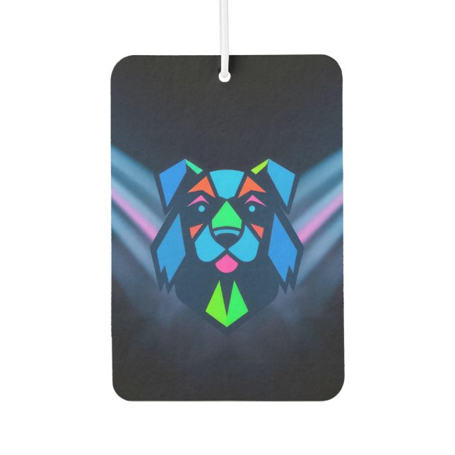 Ambientador Luces de neón perro azul (Anverso)
