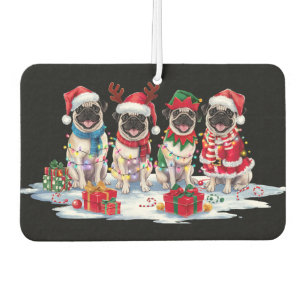 Ambientador Luces de Pug Santa hat antlers elefantes Navidades