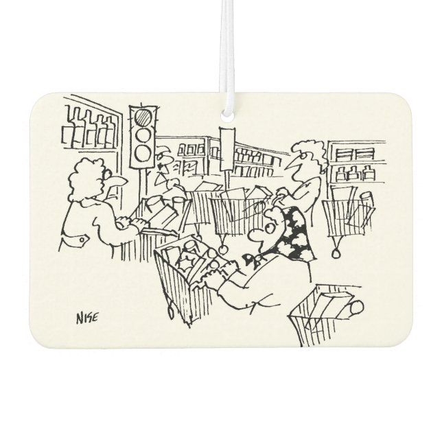 Ambientador Luces de tránsito en un supermercado (Anverso)