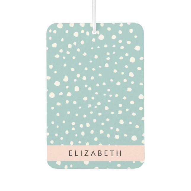 Ambientador Lugares dálmatas azules, puntos dálmatas, tu nombr (Anverso)