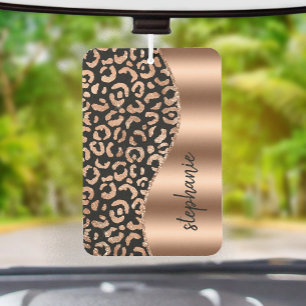 Ambientador Lugares de Leopardo Glam Rosado Dorado Negro Metál