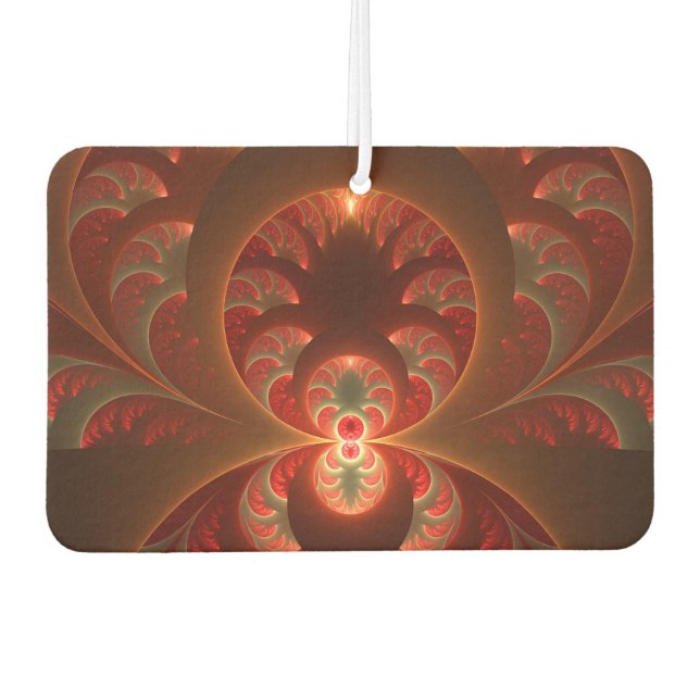 Ambientador Luminoso abstracto moderno naranja rojo Fractal (Anverso)