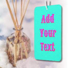 Ambientador Magenta 3D Nombre moderno rojo | Funny Neon Turquo