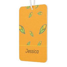 Ambientador Maíz con nombre personalizado en naranja