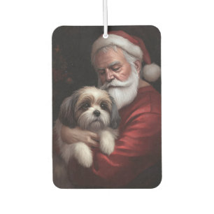 Ambientador Malti Tzu con Santa Claus Navidad Festiva