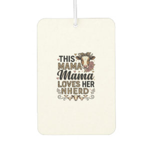 Ambientador Mamá Ama a su Manada Diseño de Camiseta de Vaca Vi