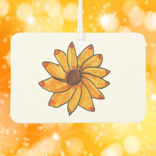 Ambientador Mano del marcador amarillo del girasol