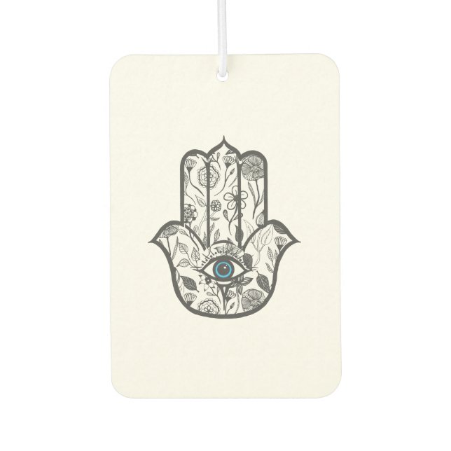 Ambientador Mano simple dibujada floral Hamsa mano (Anverso)