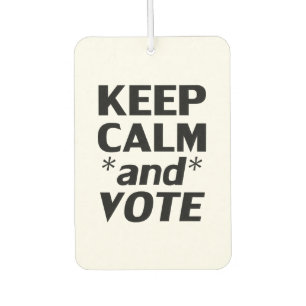 Ambientador Mantener la calma y votar por la tipografía modern