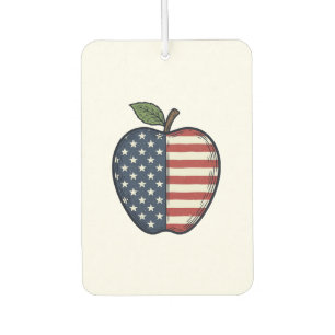 Ambientador Manzana Patriótica Grabado Vintage Diseño Vectoria