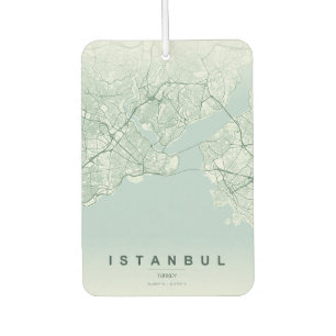 Ambientador Mapa de la ciudad de Estambul Turquía Diseño Mínim