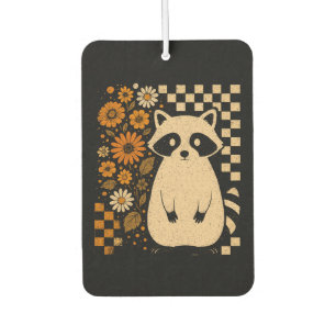 Ambientador Mapache de Halloween a Cuadros Retro