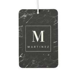 Ambientador Mármol negro monograma personalizado
