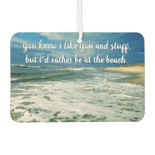 Ambientador Más Bien En La Playa Texto personalizado