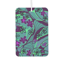 Ambientador Maximalist Floral Neuro Art - Teal Purple Black
