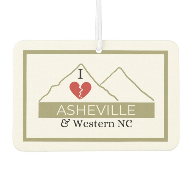 Ambientador Me encanta Asheville y Western NC Air Freshener (Anverso)