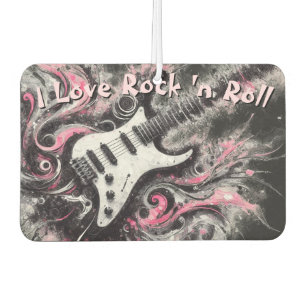 Ambientador Me encanta la pintura de guitarra eléctrica Rock N