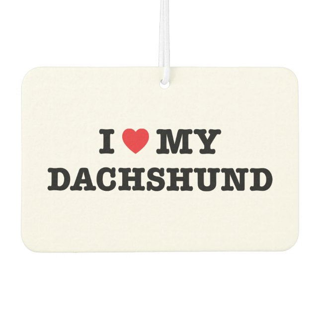 Ambientador Me Encanta Mi Aire Freshener Del Coche De Dachshun (Anverso)