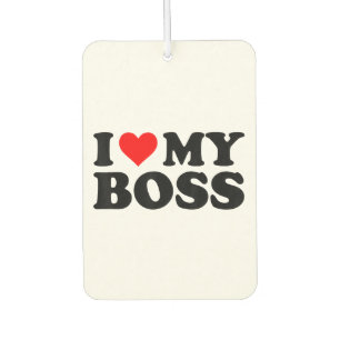 Ambientador Me Encanta Mi Jefe Funny Red Heart Boss Yo Corazón