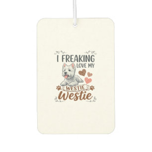 Ambientador Me encantan los corazones y patas de perro Westie_