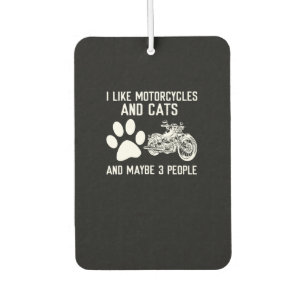 Ambientador Me Gustan Las Motocicletas Y Los Gatos Graciosos R