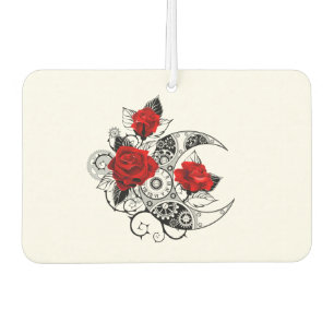 Ambientador Media luna mecánica con rosas rojas