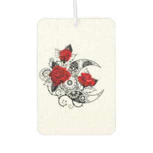 Ambientador Media luna mecánica con rosas rojas