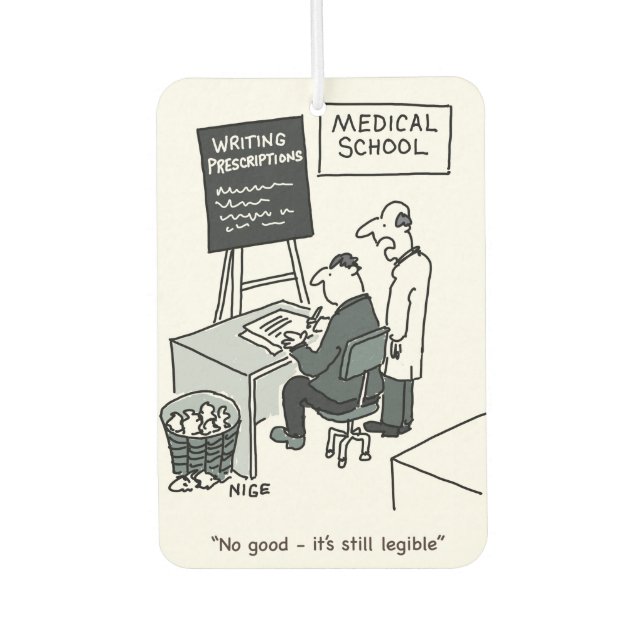 Ambientador Médica en Facultad de Medicina escribiendo una rec (Anverso)