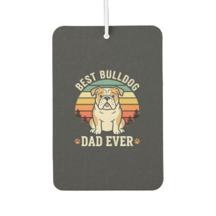 Ambientador Mejor papá Bulldog Retro Vector