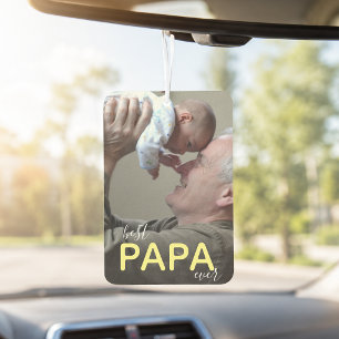 Ambientador Mejor Papá del Mundo Abuelo y Bebé Letra Moderna