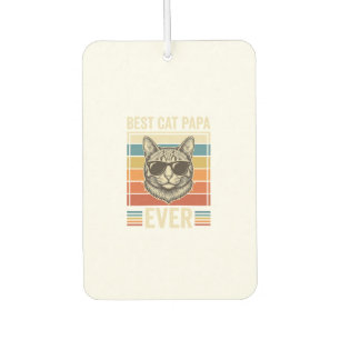 Ambientador Mejor Papá Gato de la Historia Diseño Vintage Cami