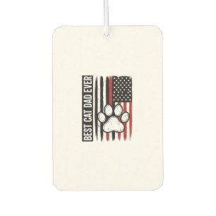 Ambientador Mejor papá gato patriota Diseño de bandera de garr
