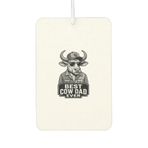 Ambientador Mejor Papá Vaca de Todos los Tiempos Diseño de Gra