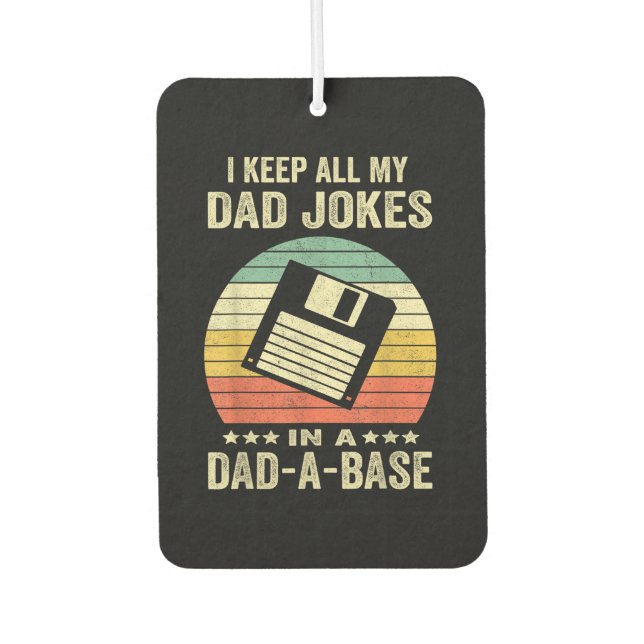 Ambientador Mens Funny dad Jokes in dad-a-Base (Anverso)