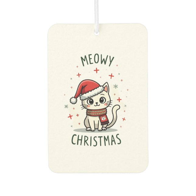 Ambientador Meowy Christmas Cat Lover Funny Festive Holidays C (Anverso)