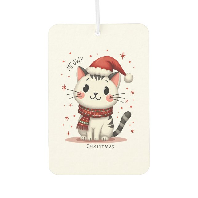 Ambientador Meowy Christmas Cat Lover Funny Festive Holidays C (Anverso)