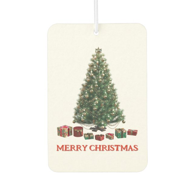 Ambientador Merry Christmas. Tree (design 1) with gifts (Anverso)