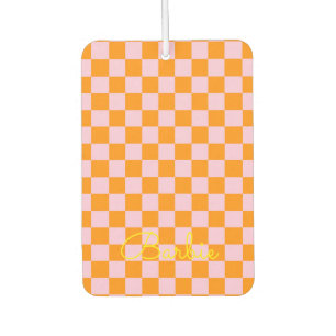 Ambientador Mod Checkerboard Rosa Naranja Amarillo NOMBRE Prep