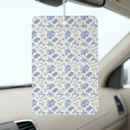 Ambientador Modern Blue Toile Cacao and Chocolate Pattern
