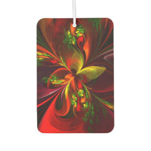 Ambientador Modern Red Green Floral Abstract Art Pattern #05