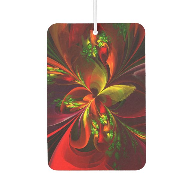 Ambientador Modern Red Green Floral Abstract Art Pattern #05 (Anverso)
