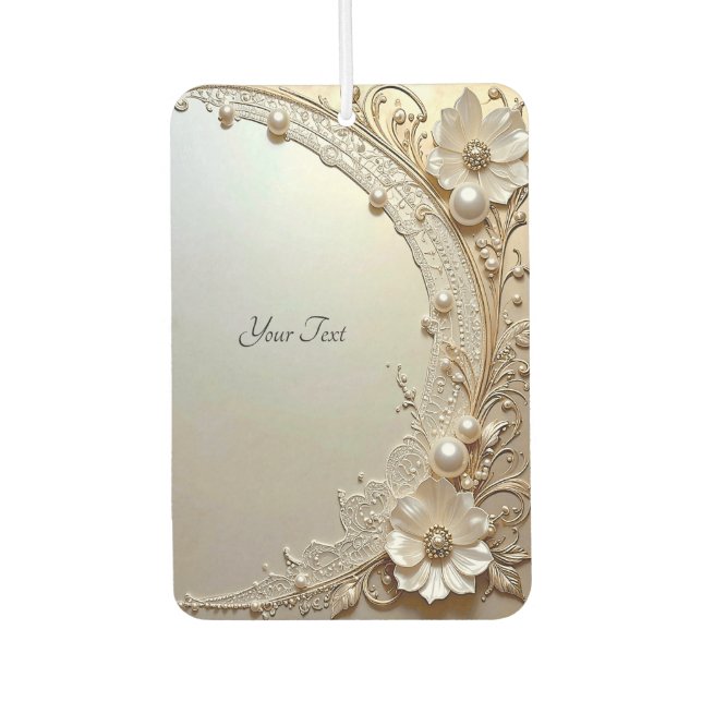 Ambientador Modern White Flowers Pearls Air Freshener (Anverso)