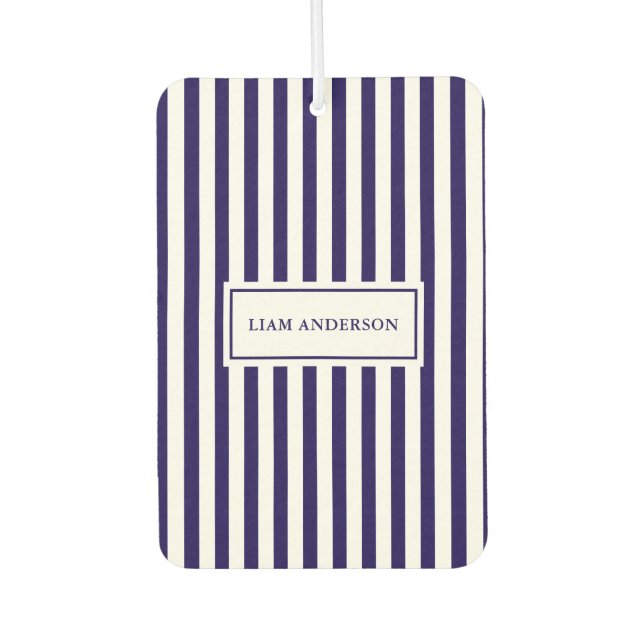 Ambientador Moderna marina personalizada y con rayas verticale (Anverso)