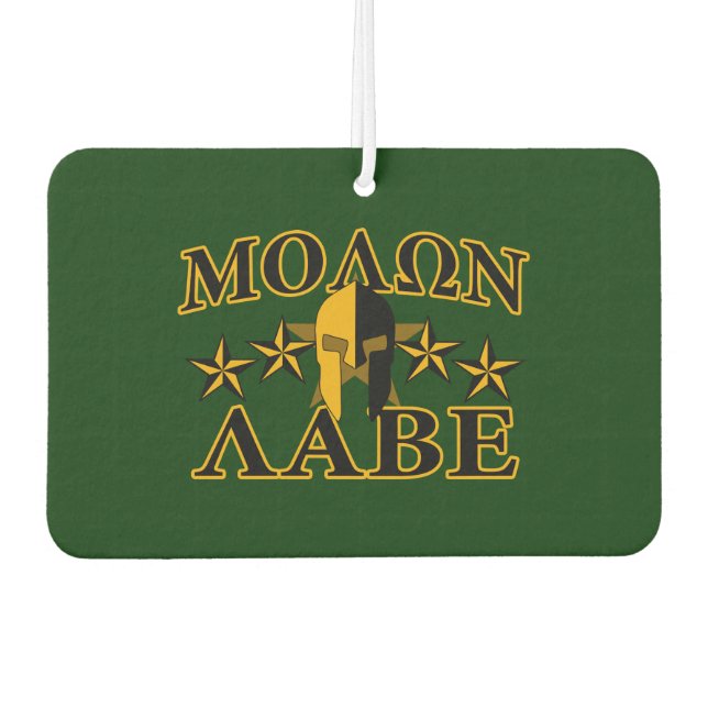 Ambientador Molon Labe Spartan Warrior 5 stars green (Anverso)