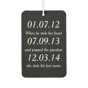 Ambientador Momentos románticos citas personalizadas boda pers